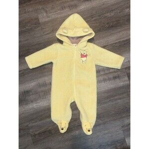 Disney Winnie The Pooh Sherpa Fleece One Piece Pajama Baby Size 3-6 Months